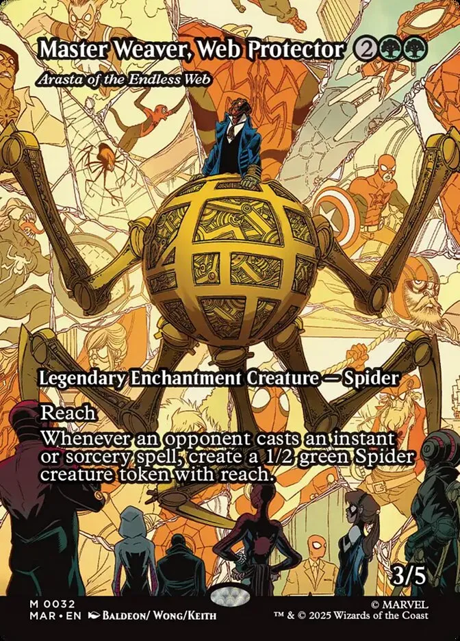 2025 Marvel Universe Arasta of the Endless Web mythic #32 mythic card image