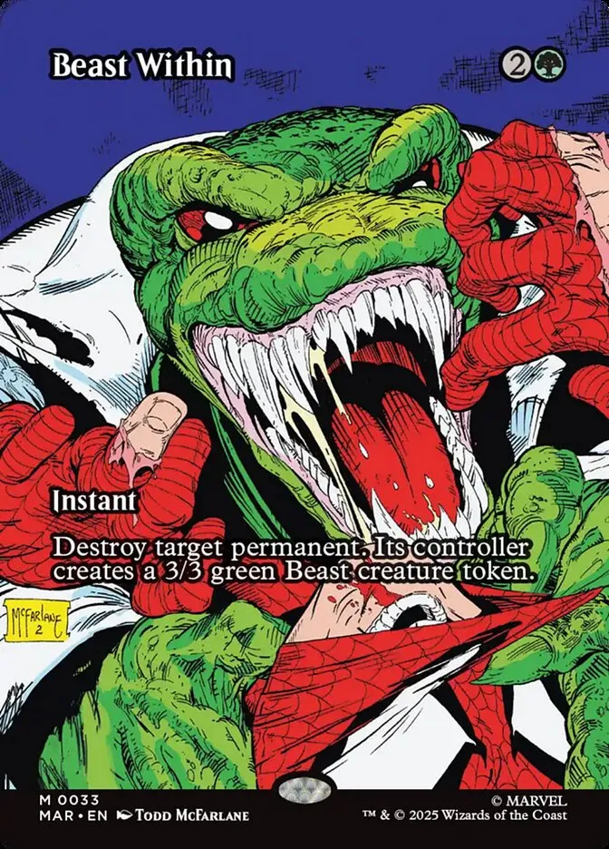 2025 Marvel Universe Beast Within mythic #33 mythic card image