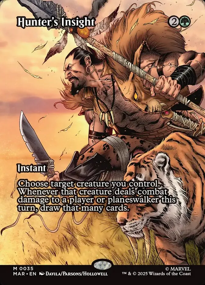 2025 Marvel Universe Hunter's Insight mythic #35 mythic card image