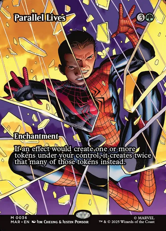 2025 Marvel Universe Parallel Lives mythic #36 mythic card image