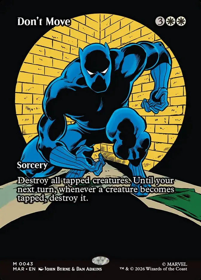 2025 Marvel Universe Don't Move mythic #43 mythic card image