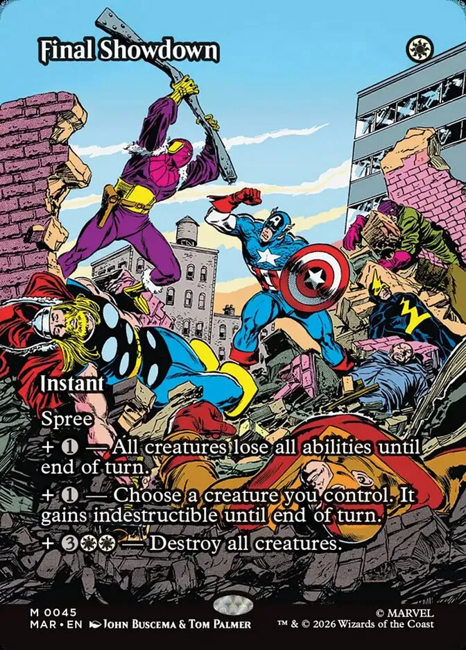 2025 Marvel Universe Final Showdown mythic #45 mythic card image