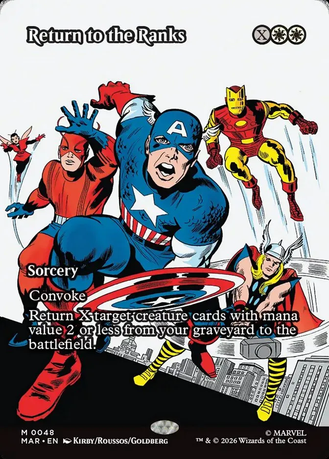 2025 Marvel Universe Return to the Ranks mythic #48 mythic card image