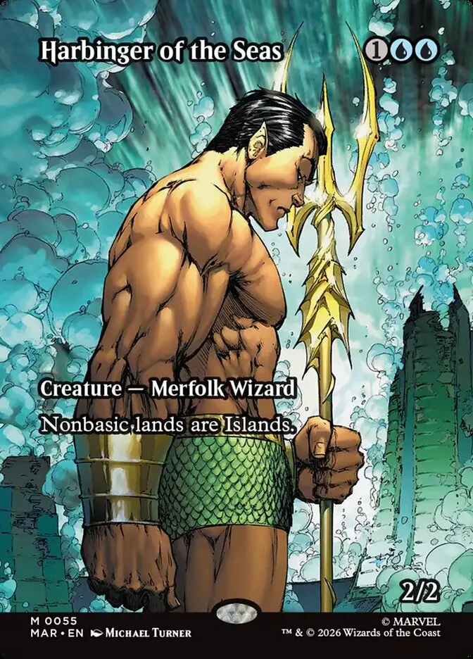2025 Marvel Universe Harbinger of the Seas mythic #55 mythic card image