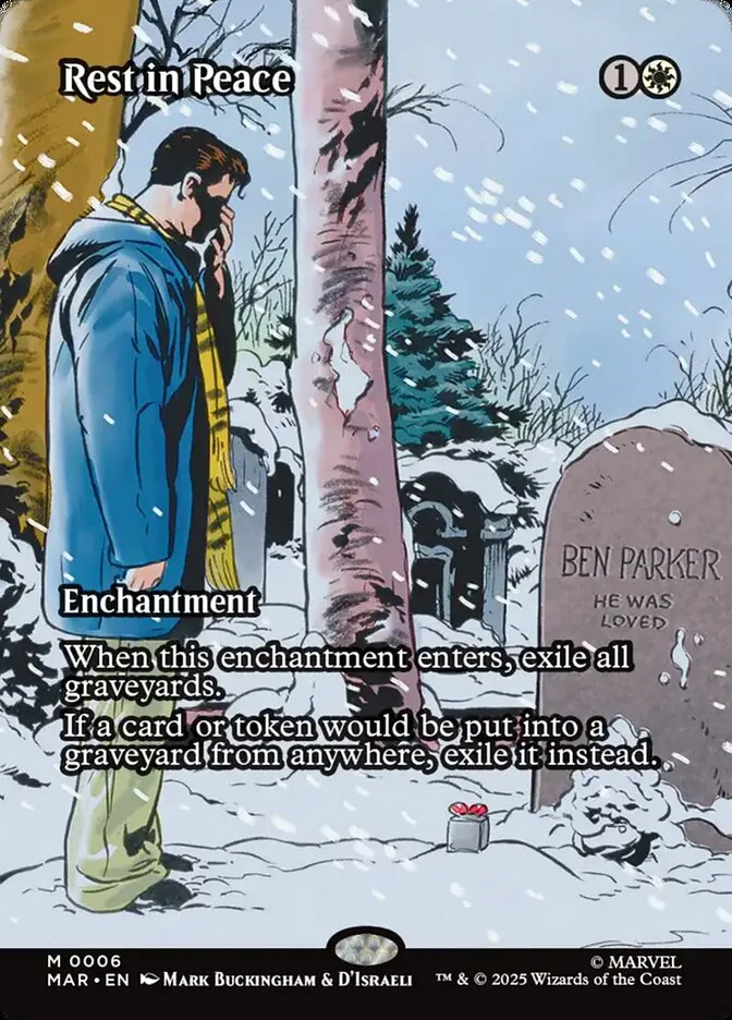 2025 Marvel Universe Rest in Peace mythic #6 mythic card image