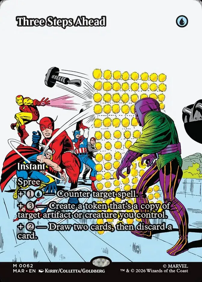 2025 Marvel Universe Three Steps Ahead mythic #62 mythic card image