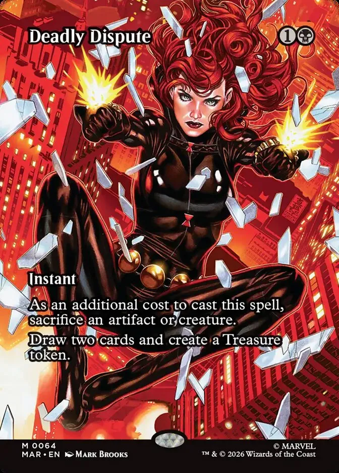 2025 Marvel Universe Deadly Dispute mythic #64 mythic card image