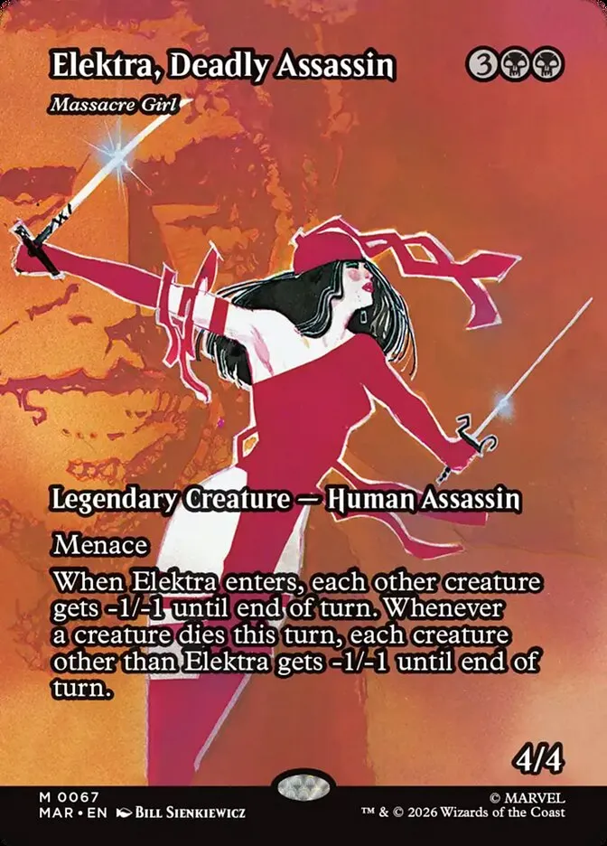 2025 Marvel Universe Massacre Girl mythic #67 mythic card image