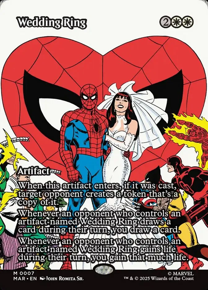 2025 Marvel Universe Wedding Ring mythic #7 mythic card image