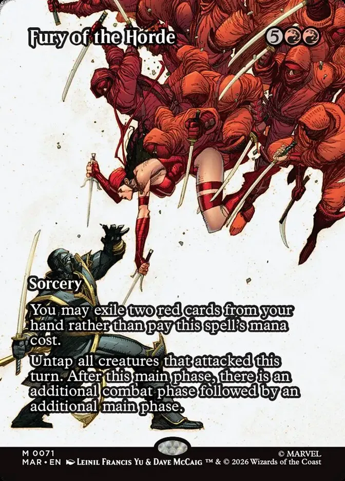 2025 Marvel Universe Fury of the Horde mythic #71 mythic card image