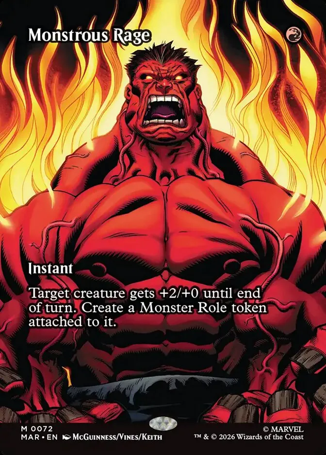 2025 Marvel Universe Monstrous Rage mythic #72 mythic card image
