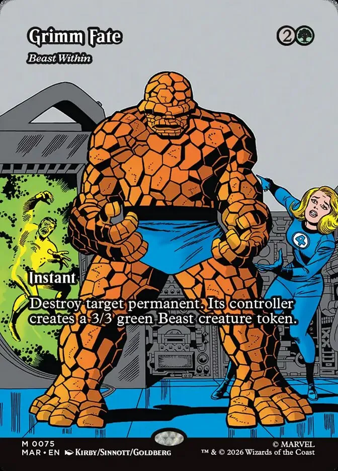 2025 Marvel Universe Beast Within mythic #75 mythic card image