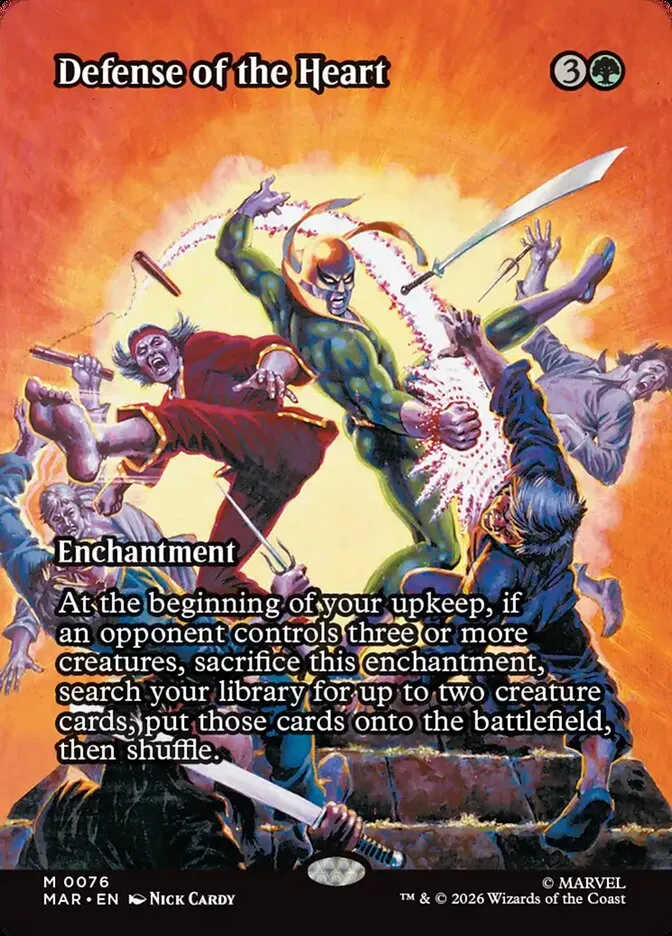2025 Marvel Universe Defense of the Heart mythic #76 mythic card image