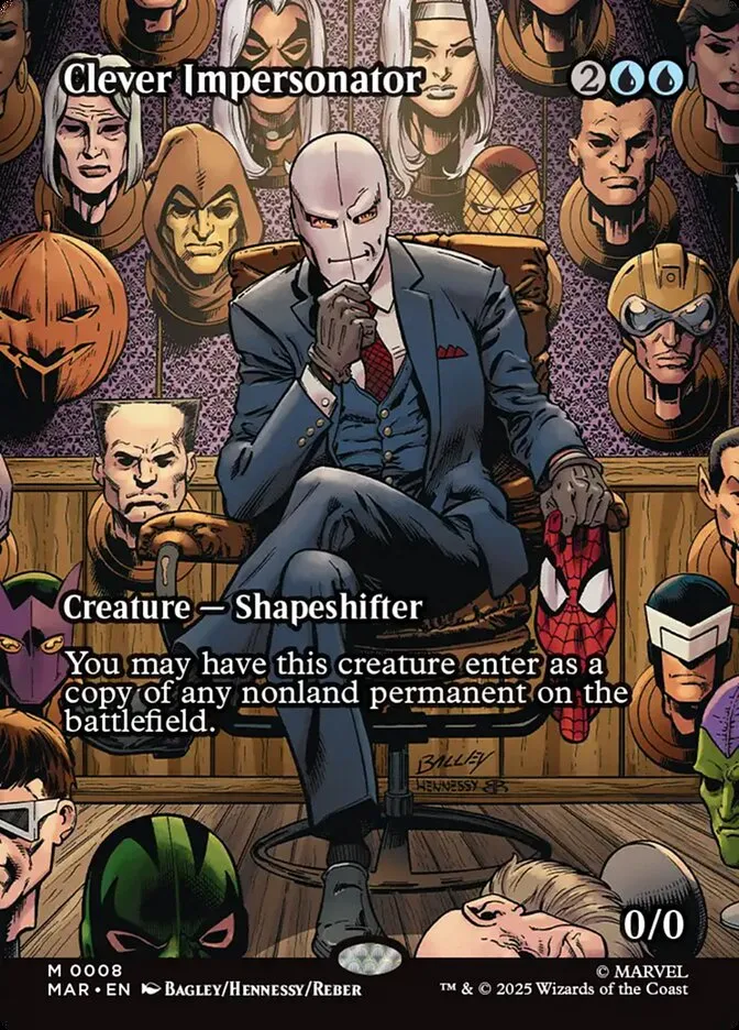 2025 Marvel Universe Clever Impersonator mythic #8 mythic card image