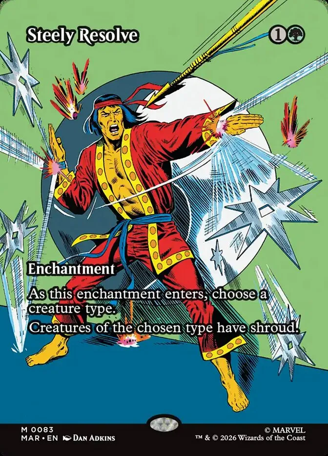2025 Marvel Universe Steely Resolve mythic #83 mythic card image