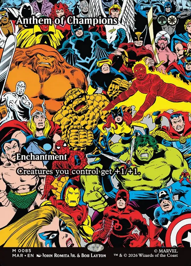 2025 Marvel Universe Anthem of Champions mythic #85 mythic card image