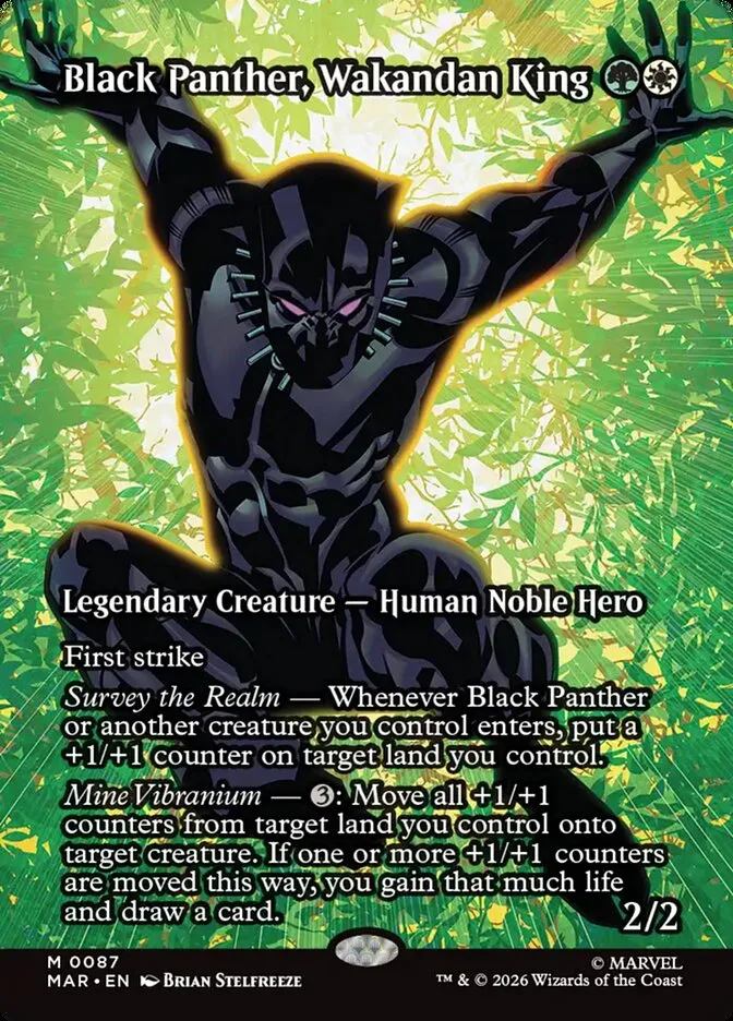 2025 Marvel Universe Black Panther, Wakandan King mythic #87 mythic card image