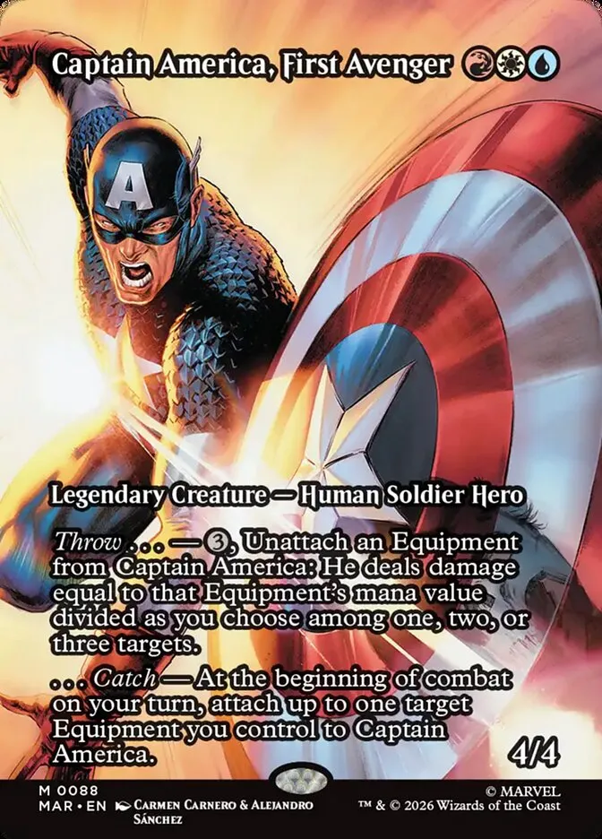 2025 Marvel Universe Captain America, First Avenger mythic #88 mythic card image