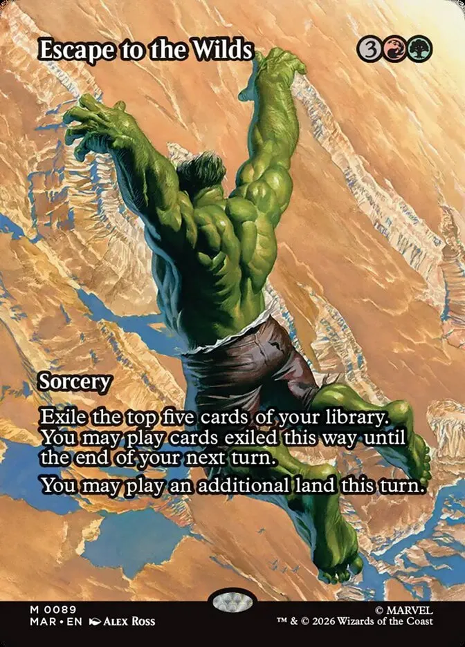 2025 Marvel Universe Escape to the Wilds mythic #89 mythic card image