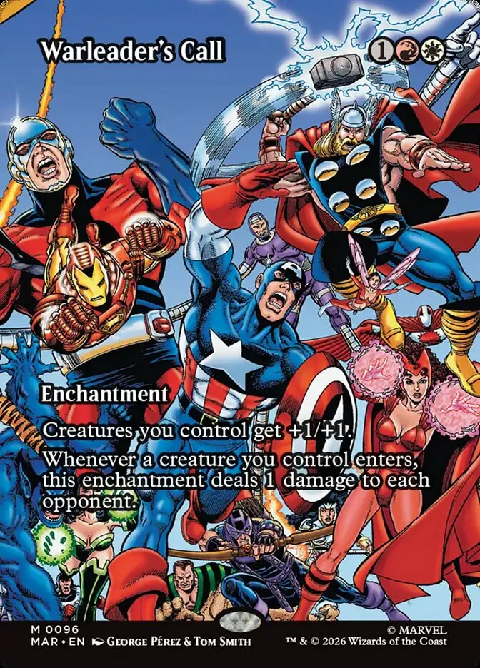 2025 Marvel Universe Warleader's Call mythic #96 mythic card image