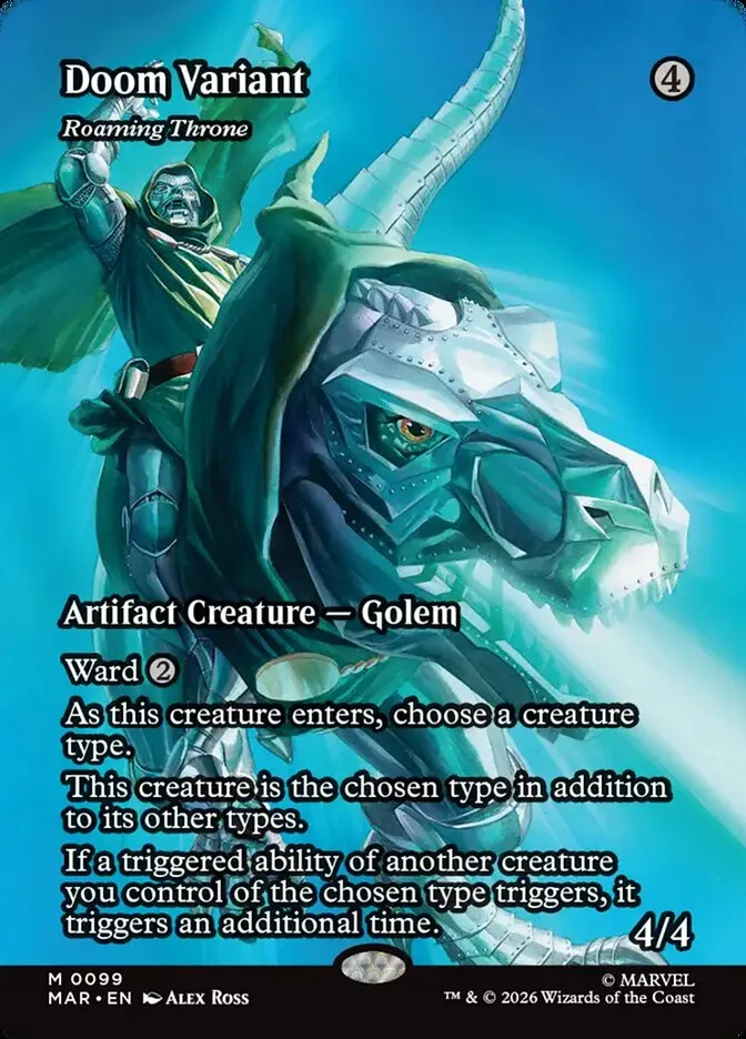 2025 Marvel Universe Roaming Throne mythic #99 mythic card image