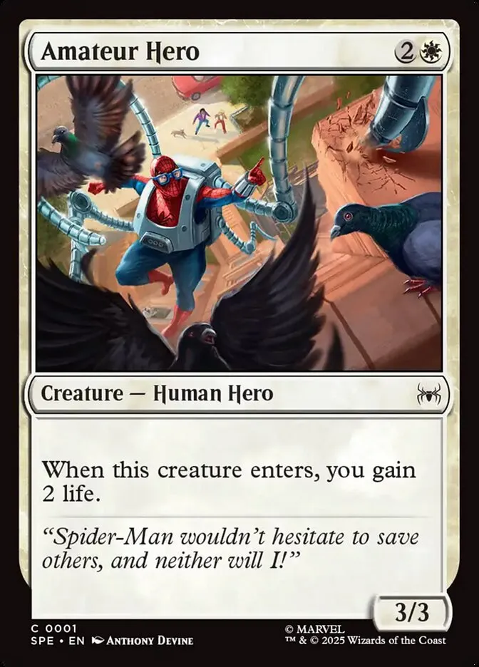 2025 Marvel's Spider-Man Eternal Amateur Hero common #1 common card image