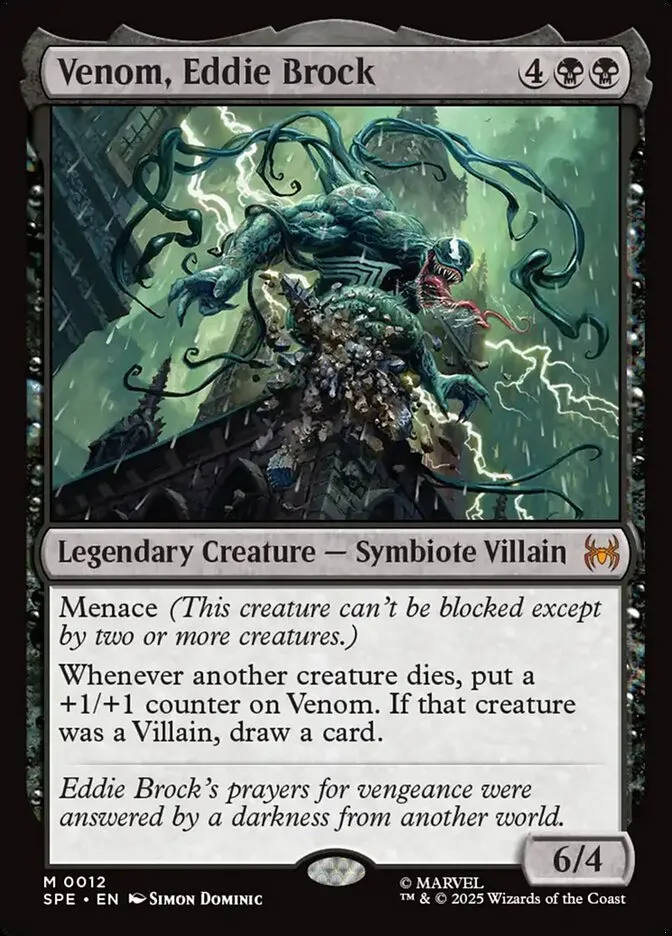 2025 Marvel's Spider-Man Eternal Venom, Eddie Brock mythic #12 mythic card image