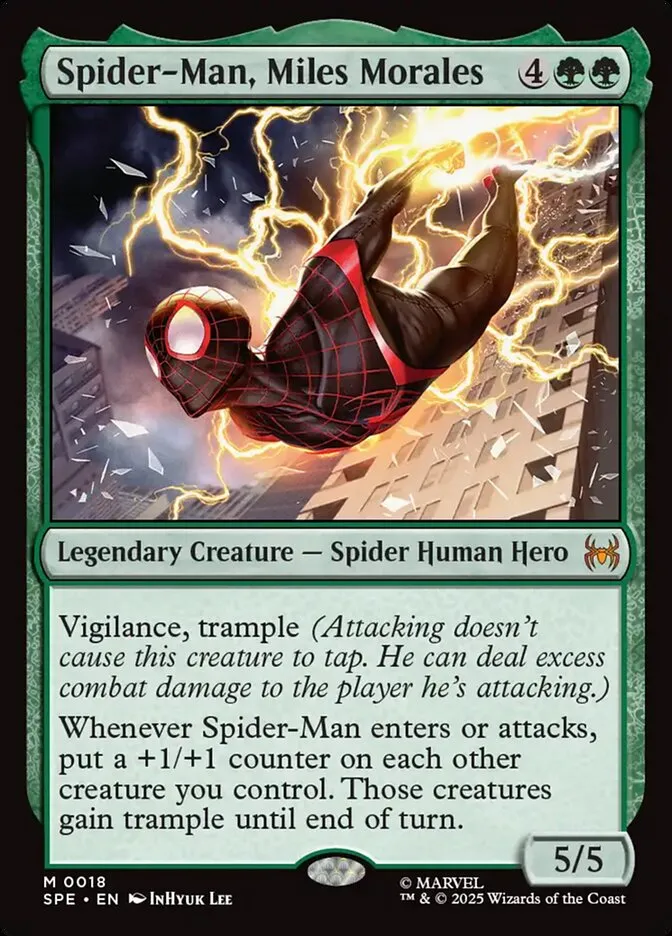 2025 Marvel's Spider-Man Eternal Spider-Man, Miles Morales mythic #18 mythic card image