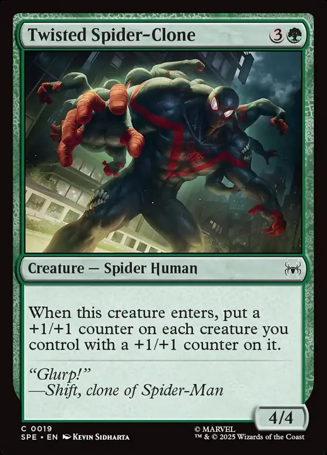 2025 Marvel's Spider-Man Eternal Twisted Spider-Clone common #19 common card image