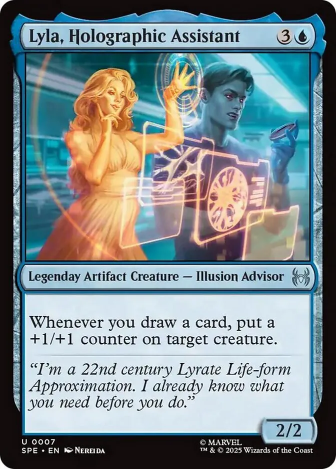 2025 Marvel's Spider-Man Eternal Lyla, Holographic Assistant uncommon #7 uncommon card image