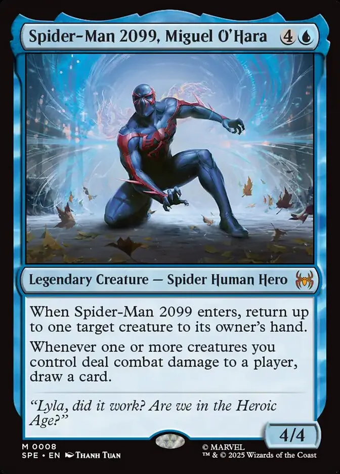 2025 Marvel's Spider-Man Eternal Spider-Man 2099, Miguel O'Hara mythic #8 mythic card image