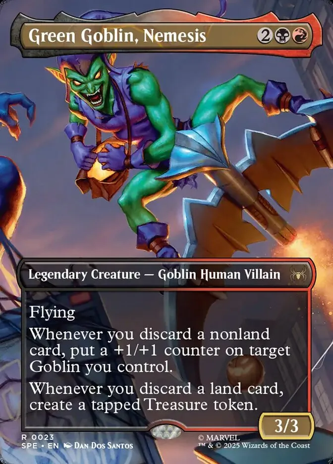 2025 Marvel's Spider-Man Eternal Green Goblin, Nemesis rare #23 rare card image