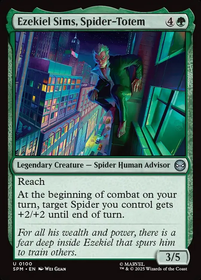 2025 Marvel's Spider-Man Ezekiel Sims, Spider-Totem uncommon #100 uncommon card image