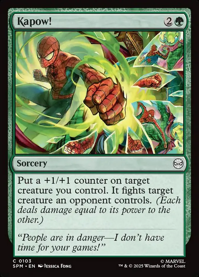 2025 Marvel's Spider-Man Kapow! common #103 common card image