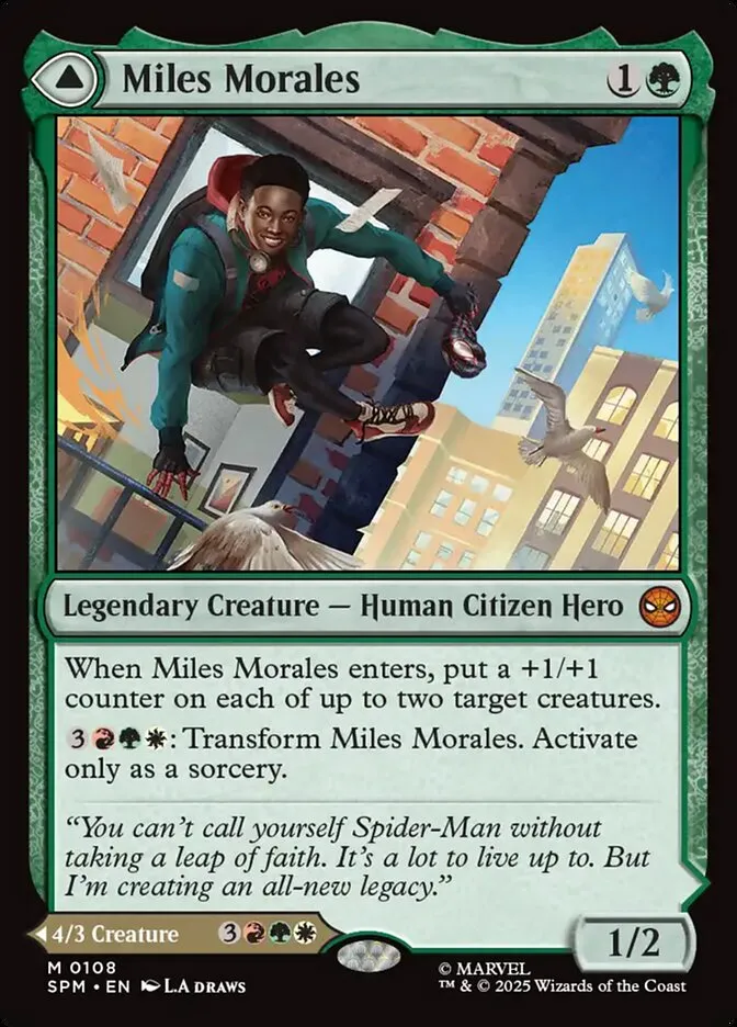 2025 Marvel's Spider-Man Miles Morales // Ultimate Spider-Man #108 mythic card image