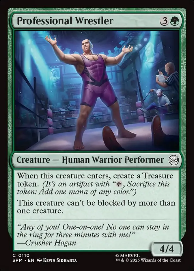 2025 Marvel's Spider-Man Professional Wrestler #110 common card image