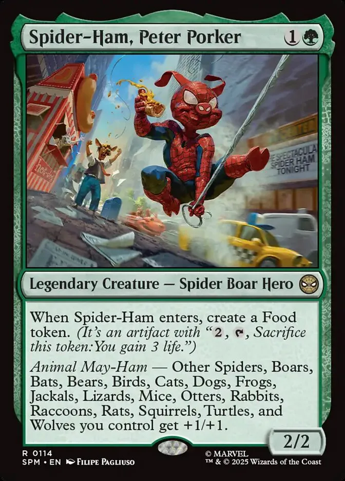 2025 Marvel's Spider-Man Spider-Ham, Peter Porker #114 rare card image