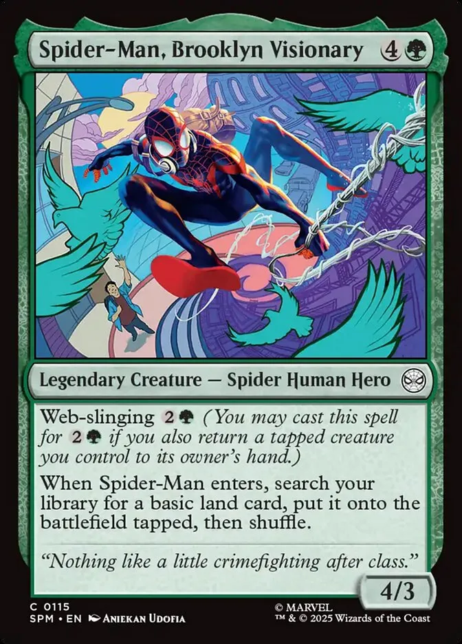 2025 Marvel's Spider-Man Spider-Man, Brooklyn Visionary #115 common card image