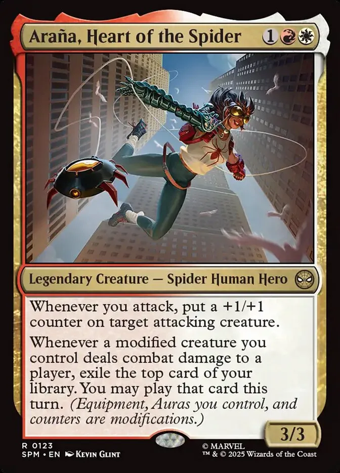 2025 Marvel's Spider-Man Araña, Heart of the Spider #123 rare card image