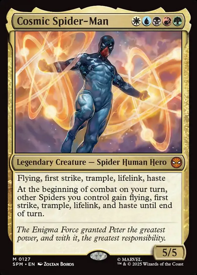 2025 Marvel's Spider-Man Cosmic Spider-Man #127 mythic card image