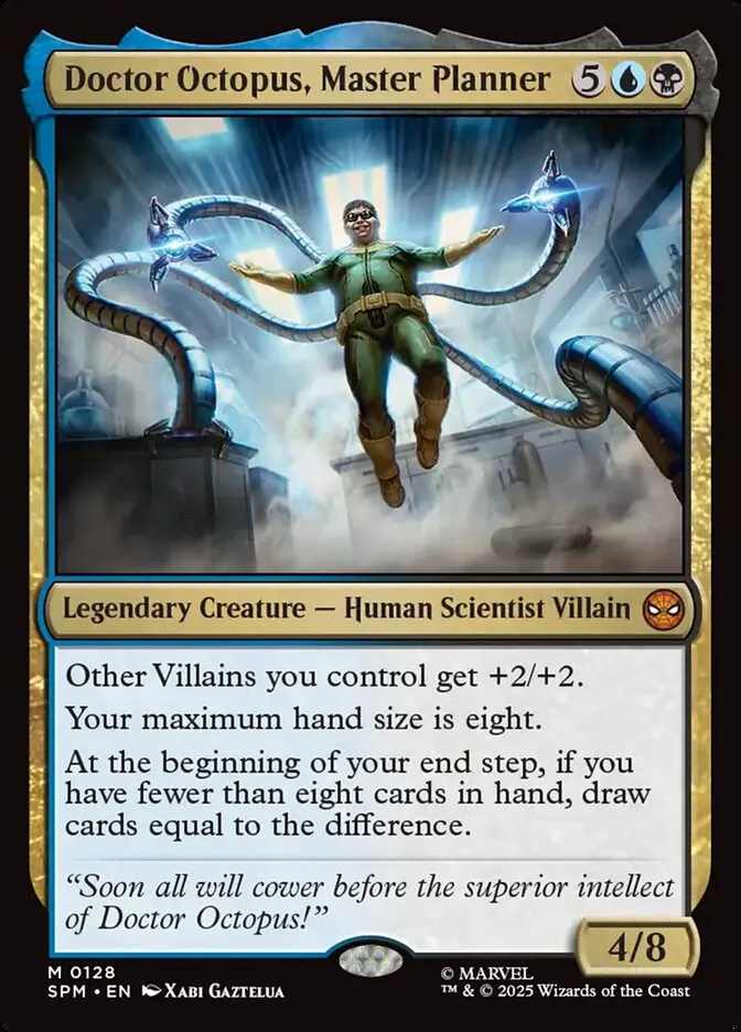 2025 Marvel's Spider-Man Doctor Octopus, Master Planner #128 mythic card image