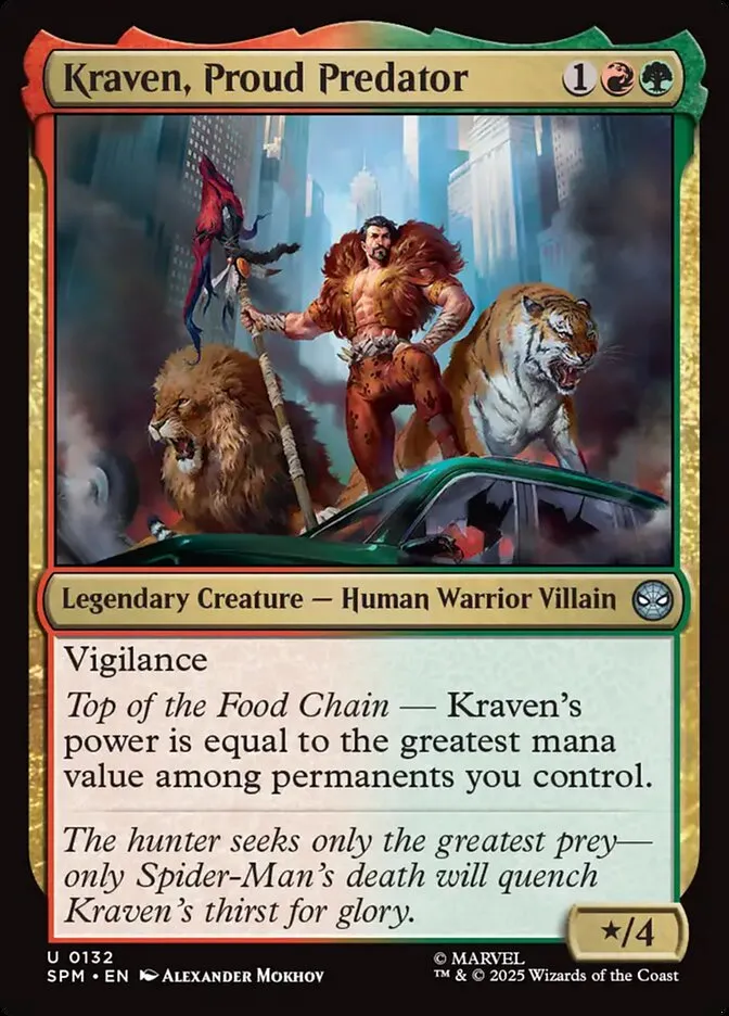 2025 Marvel's Spider-Man Kraven, Proud Predator #132 uncommon card image