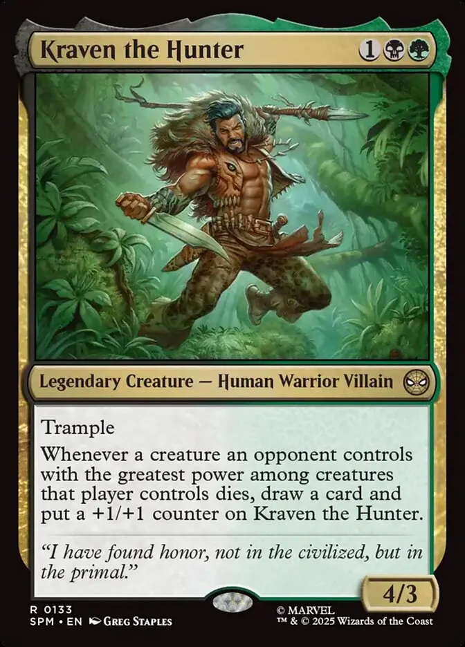 2025 Marvel's Spider-Man Kraven the Hunter #133 rare card image