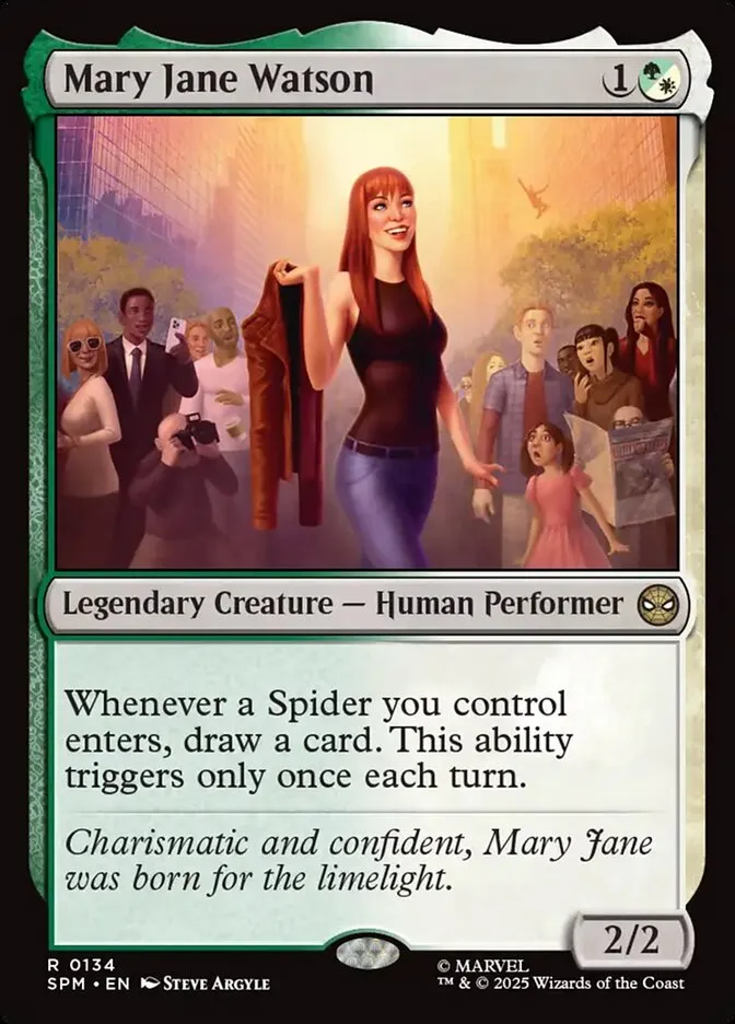 2025 Marvel's Spider-Man Mary Jane Watson #134 rare card image