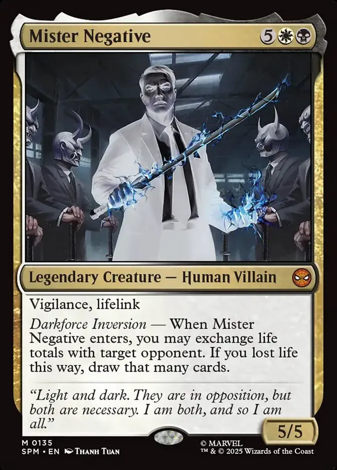 2025 Marvel's Spider-Man Mister Negative #135 mythic card image