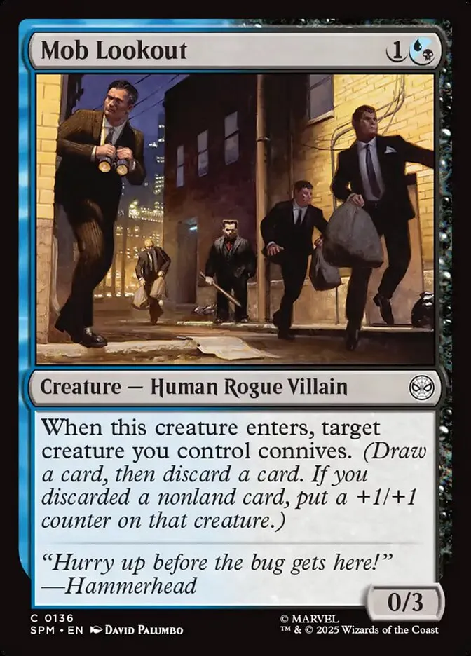 2025 Marvel's Spider-Man Mob Lookout common #136 common card image