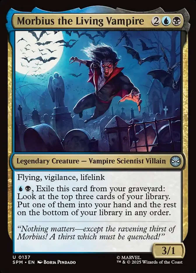 2025 Marvel's Spider-Man Morbius the Living Vampire #137 uncommon card image