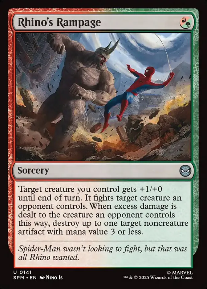 2025 Marvel's Spider-Man Rhino's Rampage #141 uncommon card image