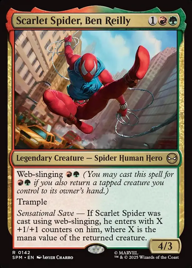 2025 Marvel's Spider-Man Scarlet Spider, Ben Reilly #142 rare card image
