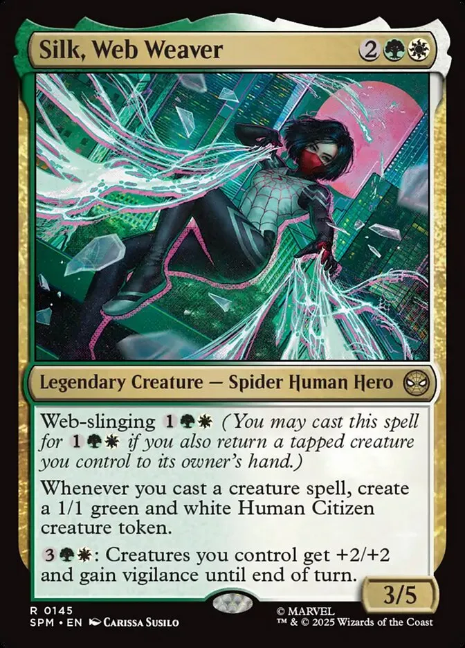 2025 Marvel's Spider-Man Silk, Web Weaver #145 rare card image
